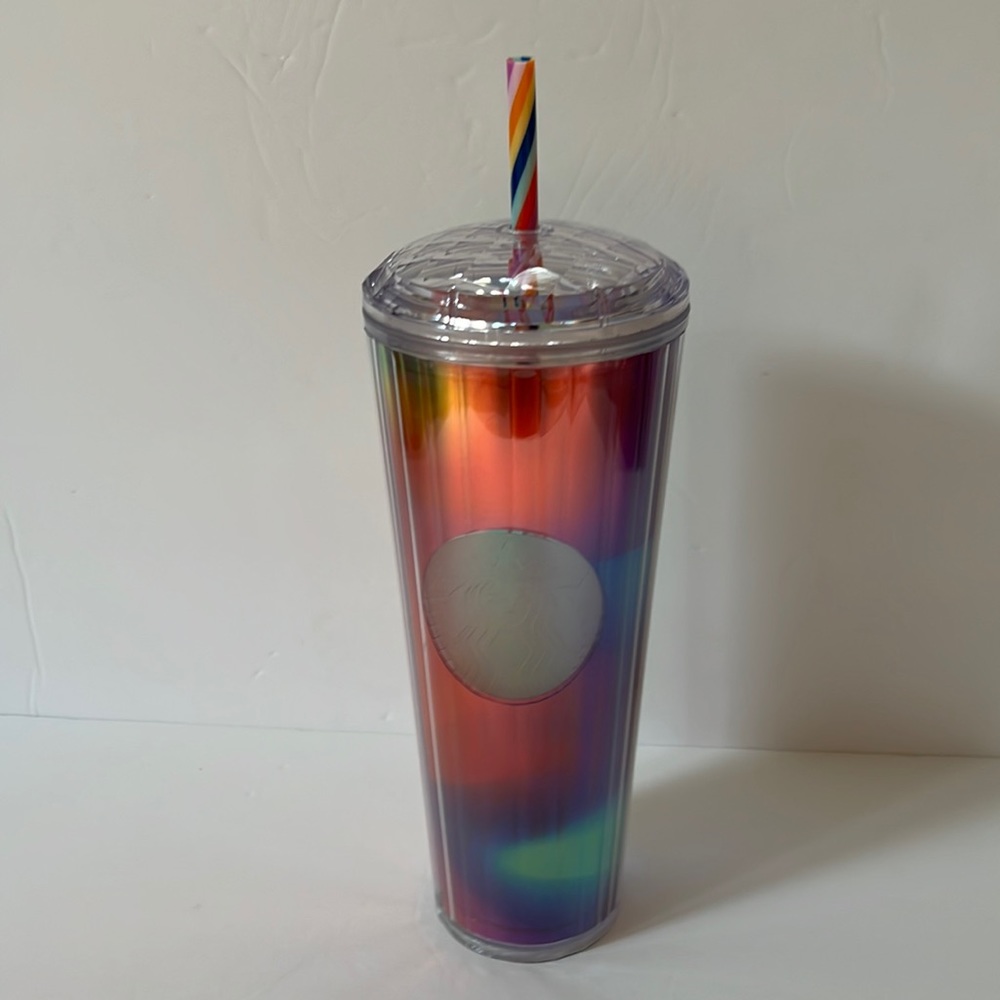 Starbucks 2021 Rainbow Kaleidoscope Cold Cup Tumbler 24 oz.